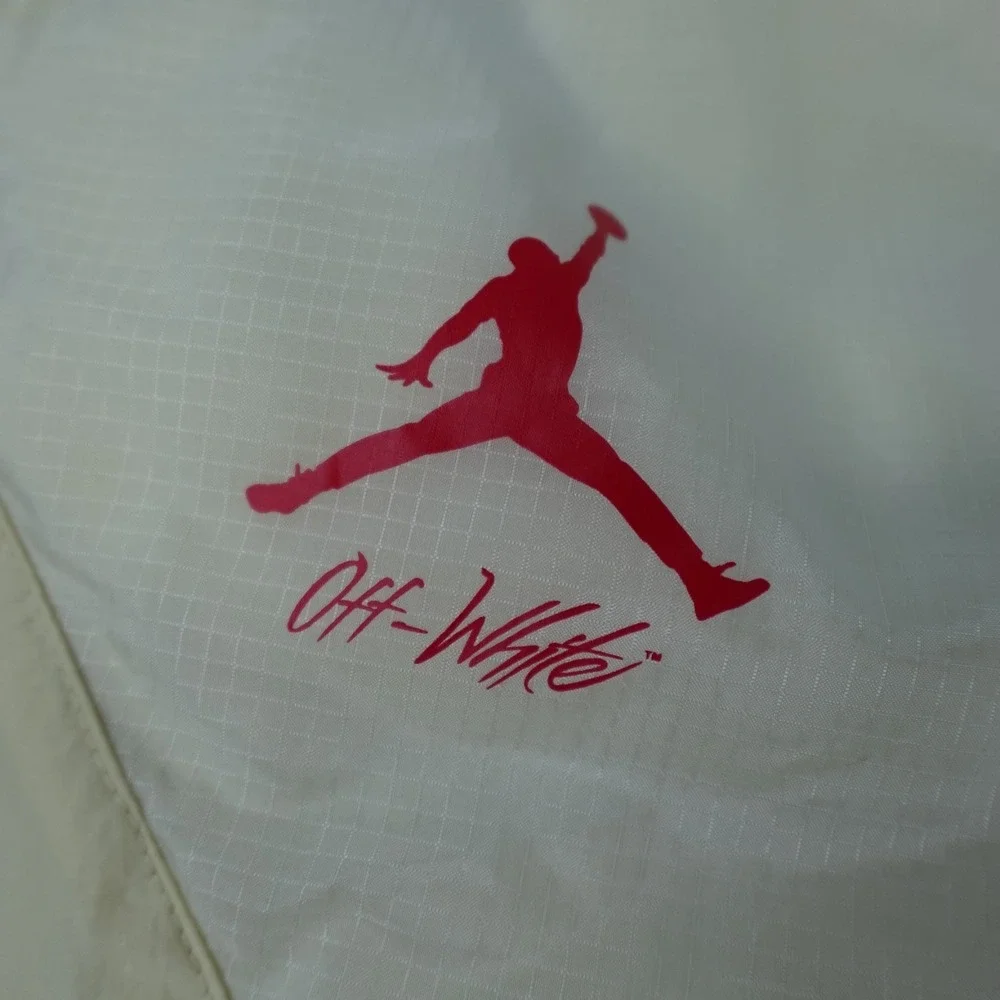 Jordan x Off White Woven Pants Mens Small Fossil Virgil Abloh Nylon DB4250
